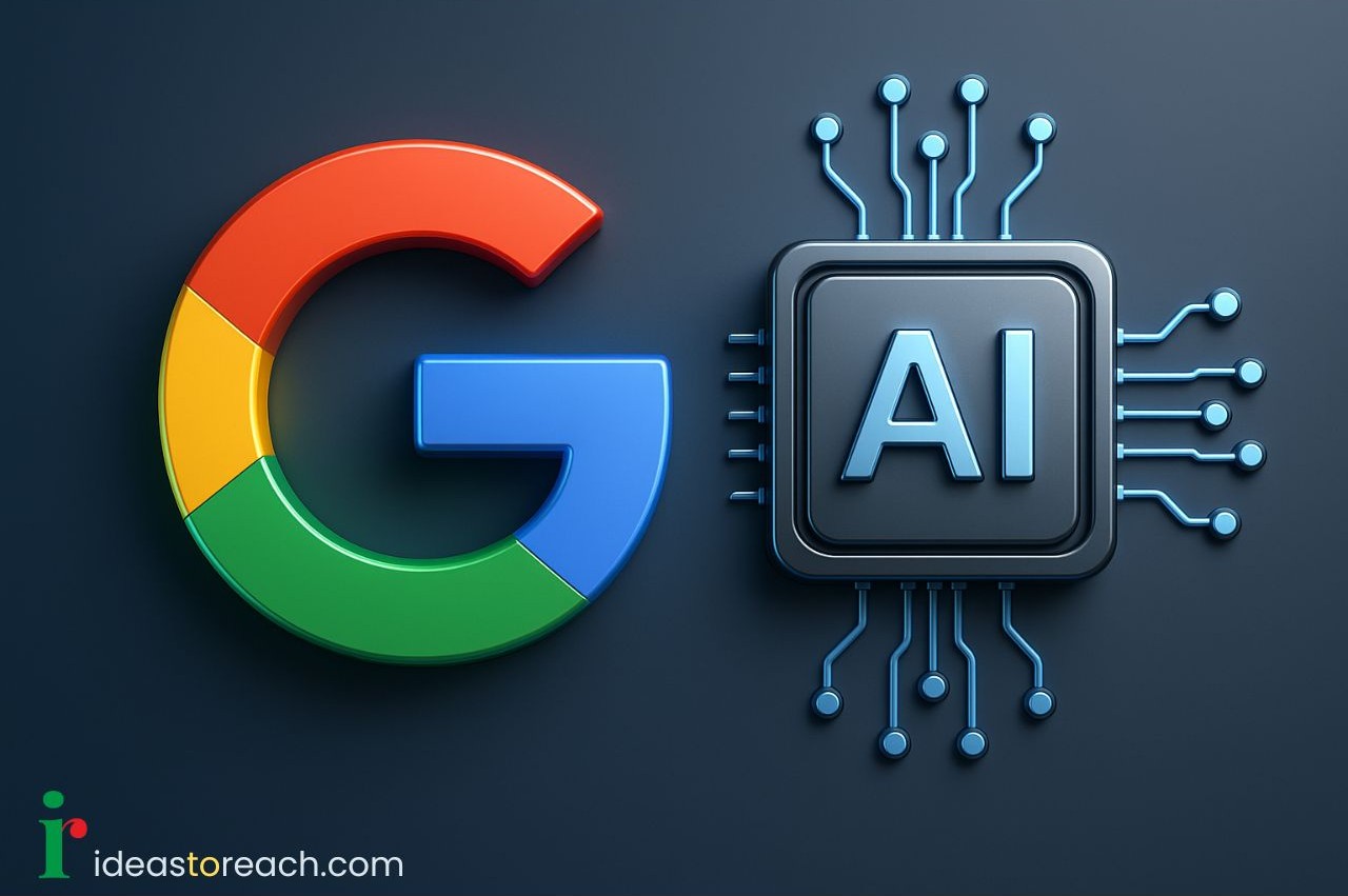 Google and AI integration visual used for Advanced SEO Solutions by Ideas to Reach